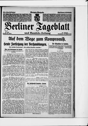 Berliner Tageblatt und Handels-Zeitung vom 16.08.1924