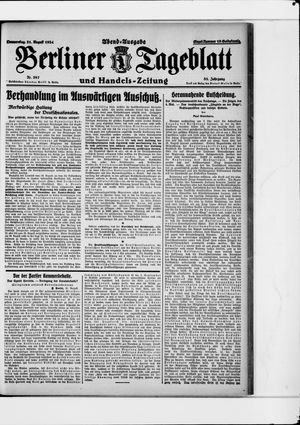Berliner Tageblatt und Handels-Zeitung vom 21.08.1924
