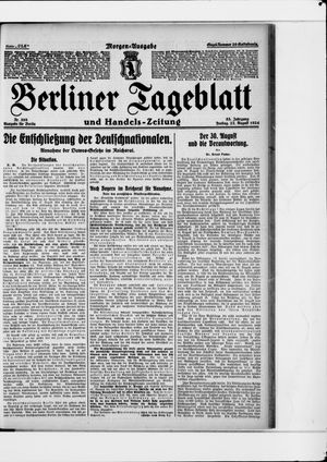 Berliner Tageblatt und Handels-Zeitung on Aug 22, 1924