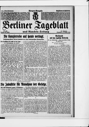 Berliner Tageblatt und Handels-Zeitung vom 23.08.1924