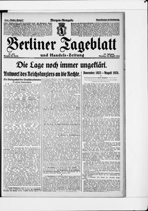 Berliner Tageblatt und Handels-Zeitung vom 26.08.1924