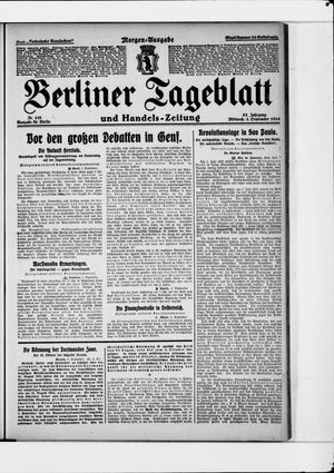 Berliner Tageblatt und Handels-Zeitung vom 03.09.1924