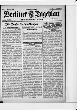 Berliner Tageblatt und Handels-Zeitung vom 03.09.1924