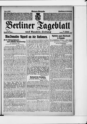 Berliner Tageblatt und Handels-Zeitung vom 05.09.1924