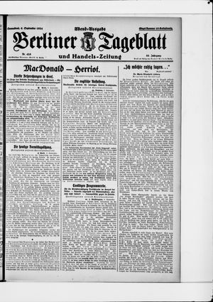 Berliner Tageblatt und Handels-Zeitung on Sep 6, 1924