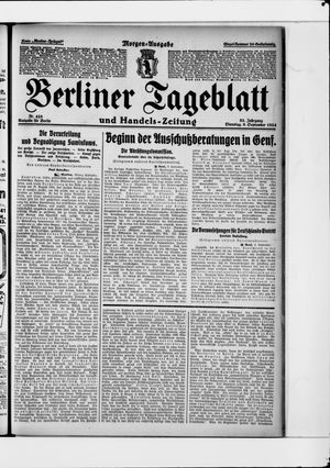 Berliner Tageblatt und Handels-Zeitung vom 09.09.1924