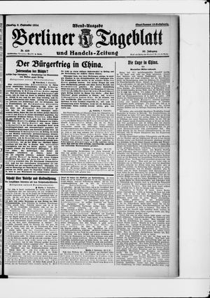 Berliner Tageblatt und Handels-Zeitung vom 09.09.1924