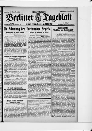 Berliner Tageblatt und Handels-Zeitung vom 11.09.1924