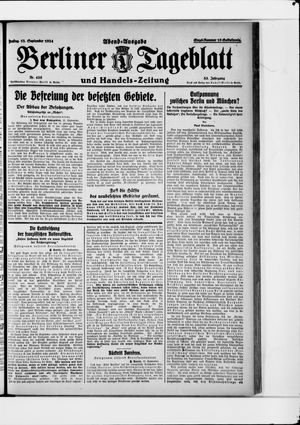 Berliner Tageblatt und Handels-Zeitung vom 12.09.1924