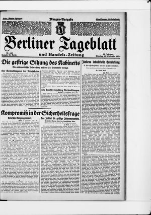 Berliner Tageblatt und Handels-Zeitung vom 16.09.1924
