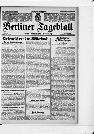 Berliner Tageblatt und Handels-Zeitung vom 17.09.1924