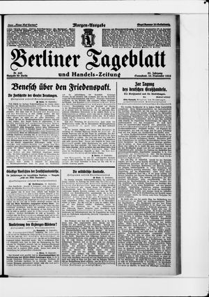 Berliner Tageblatt und Handels-Zeitung vom 20.09.1924