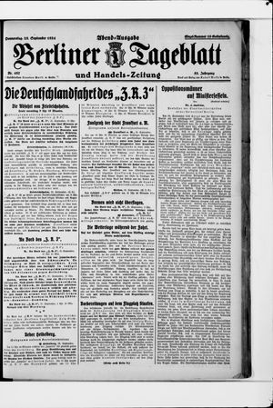 Berliner Tageblatt und Handels-Zeitung on Sep 25, 1924