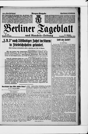 Berliner Tageblatt und Handels-Zeitung vom 27.09.1924