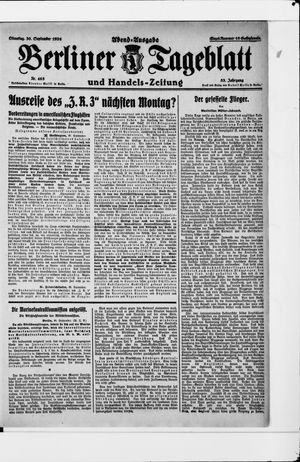 Berliner Tageblatt und Handels-Zeitung vom 30.09.1924