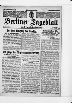 Berliner Tageblatt und Handels-Zeitung vom 01.10.1924