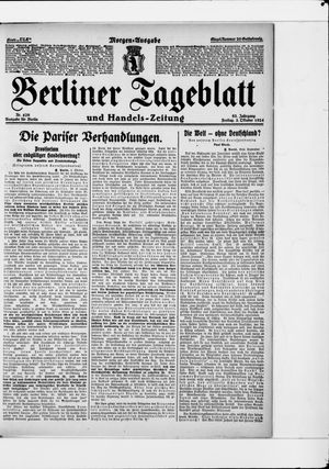 Berliner Tageblatt und Handels-Zeitung vom 03.10.1924