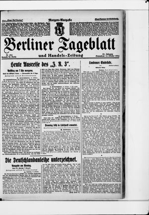 Berliner Tageblatt und Handels-Zeitung vom 11.10.1924