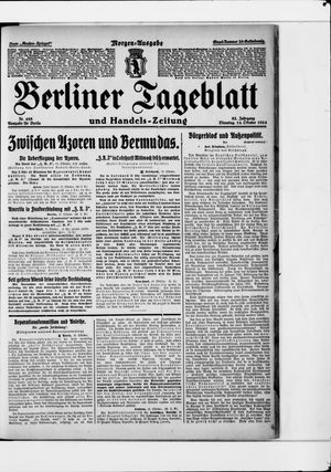 Berliner Tageblatt und Handels-Zeitung vom 14.10.1924