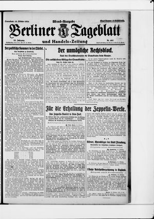 Berliner Tageblatt und Handels-Zeitung vom 18.10.1924