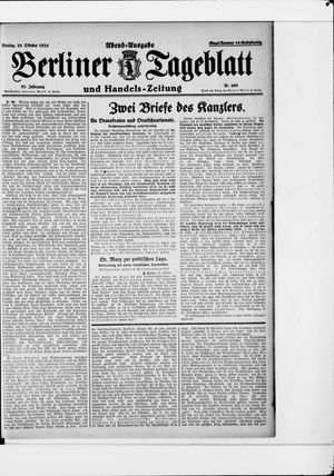 Berliner Tageblatt und Handels-Zeitung vom 20.10.1924