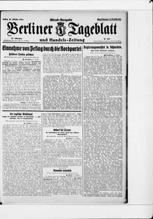 Berliner Tageblatt und Handels-Zeitung vom 24.10.1924