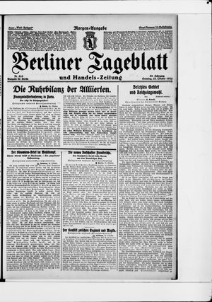 Berliner Tageblatt und Handels-Zeitung vom 26.10.1924