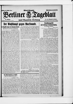 Berliner Tageblatt und Handels-Zeitung on Oct 28, 1924