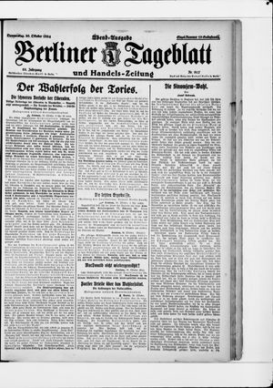 Berliner Tageblatt und Handels-Zeitung vom 30.10.1924