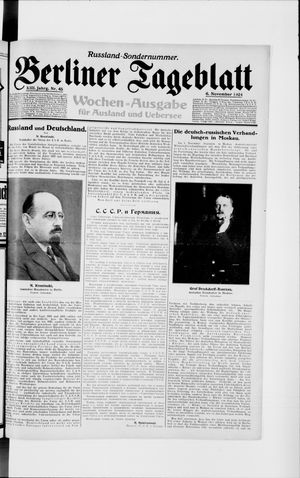 Berliner Tageblatt und Handels-Zeitung vom 06.11.1924
