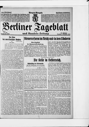 Berliner Tageblatt und Handels-Zeitung vom 09.11.1924