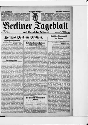 Berliner Tageblatt und Handels-Zeitung vom 13.11.1924