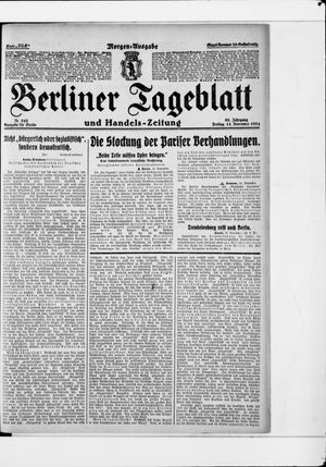 Berliner Tageblatt und Handels-Zeitung vom 14.11.1924