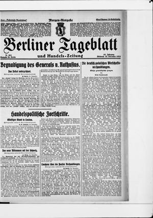 Berliner Tageblatt und Handels-Zeitung vom 26.11.1924