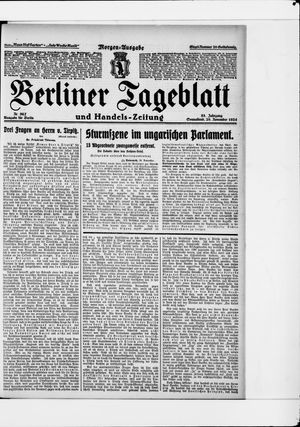 Berliner Tageblatt und Handels-Zeitung vom 29.11.1924