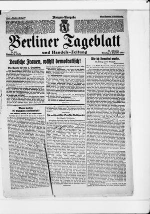 Berliner Tageblatt und Handels-Zeitung vom 02.12.1924