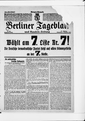 Berliner Tageblatt und Handels-Zeitung vom 04.12.1924