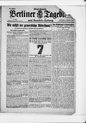 Berliner Tageblatt und Handels-Zeitung vom 04.12.1924