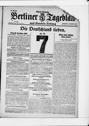 Berliner Tageblatt und Handels-Zeitung vom 06.12.1924
