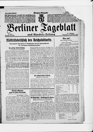 Berliner Tageblatt und Handels-Zeitung vom 11.12.1924