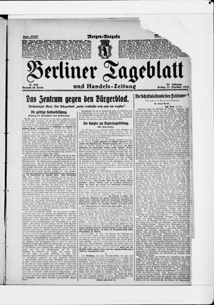 Berliner Tageblatt und Handels-Zeitung vom 12.12.1924
