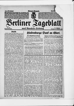 Berliner Tageblatt und Handels-Zeitung vom 14.12.1924