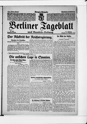 Berliner Tageblatt und Handels-Zeitung vom 16.12.1924