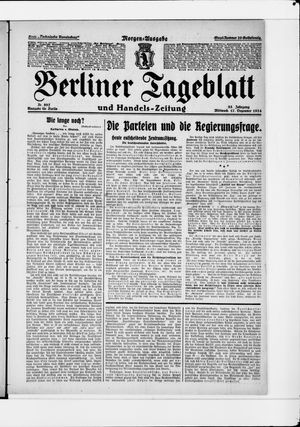 Berliner Tageblatt und Handels-Zeitung vom 17.12.1924