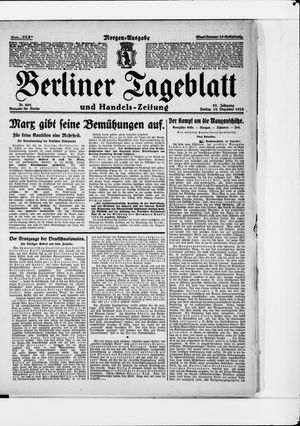 Berliner Tageblatt und Handels-Zeitung vom 19.12.1924