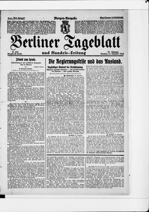 Berliner Tageblatt und Handels-Zeitung on Dec 21, 1924
