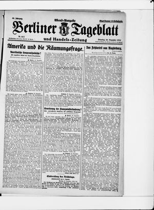 Berliner Tageblatt und Handels-Zeitung vom 30.12.1924