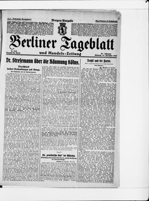 Berliner Tageblatt und Handels-Zeitung vom 31.12.1924