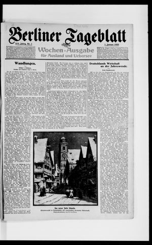 Berliner Tageblatt und Handels-Zeitung vom 01.01.1925