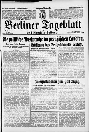 Berliner Tageblatt und Handels-Zeitung vom 17.01.1925